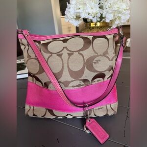 Coach Stylish Pink and Brown Women's Bag
